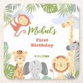 Erste Geburtstagszeitung Untersetzer mit niedliche (Vorderseite)