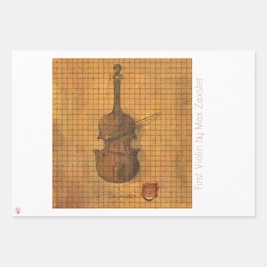 Erste Geige von Max Zaxster Wrapping Paper Sheets Geschenkpapier Set (Vorderseite)