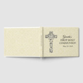 Erste Gemeindegemeinschaft Ecru Lace Cross Gastgeb Gästebuch (Voll)