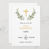 Erste Gemeinschaft - Blumenkreuz Einladung (Vorne/Hinten)