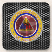 Erste gepanzerte Division Alte Ironen Getränkeuntersetzer (Vorderseite)