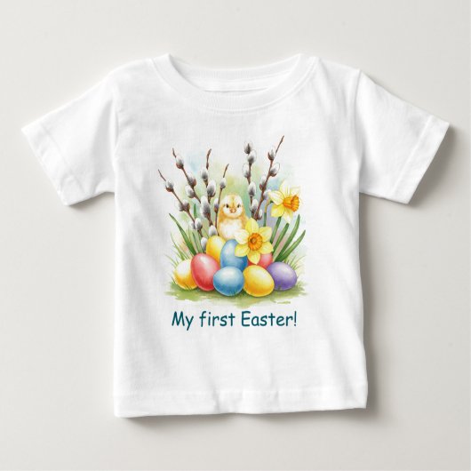Erste glückliche Ostereier Blume T - Shirt (Vorderseite)