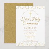 Erste Goldstaube der Heiligen Kommunion Save the D Date (Vorne/Hinten)