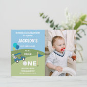 Erste Golf Geburtstagsfeier Einladung mit Foto (Stehend Vorderseite)