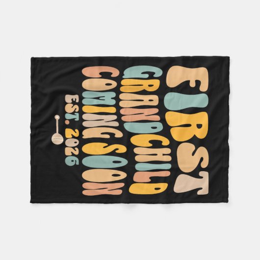 Erste Granhild kommt bald 2026 Baby Ankündigung Fleecedecke (Vorderseite (Horizontal))