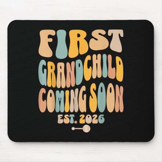 Erste Granhild kommt bald 2026 Baby Ankündigung Mousepad (Vorne)