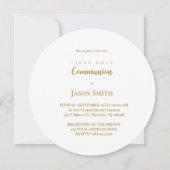 Erste grüne Blätter der Heiligen Kommunion Einladung (Rückseite)