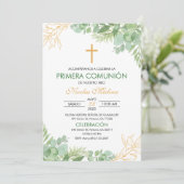 Erste Grüne Blätter der Kommune überqueren Primera Einladung (Stehend Vorderseite)