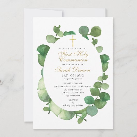 Erste Grüne der Gemeinde Einladung (Vorderseite)