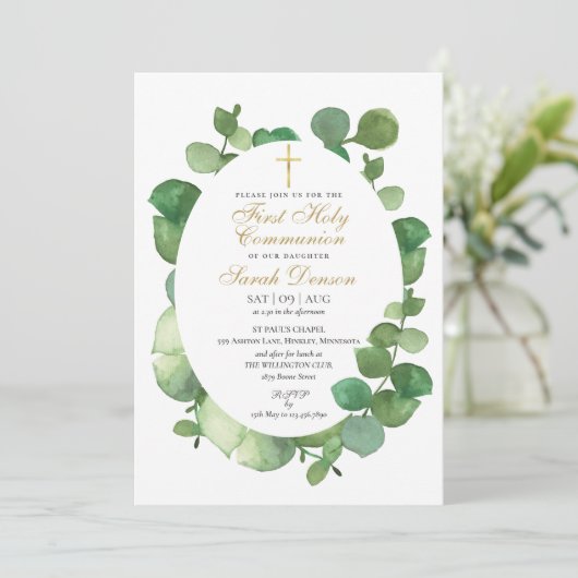 Erste Grüne der Gemeinde Einladung (Stehend Vorderseite)