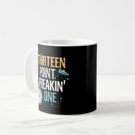 Erste Hälfte-Marathon-Inspirational Kaffeetasse (Vorderseite Links)