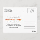 Erste Halloween Baby Black Cat Party Einladung Postkarte (Rückseite)