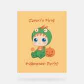 Erste Halloween Baby Dragon Party Einladung Acrylschild (Vorderseite)