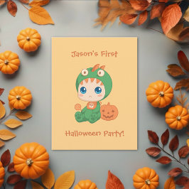 Erste Halloween Baby Dragon Party Einladung Postkarte