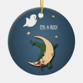 Erste Halloween Baby Flüchtige Blick A Boo Hexe mi Keramik Ornament