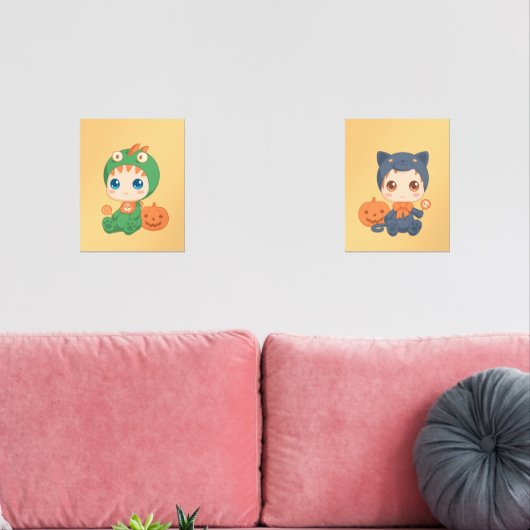 Erste Halloween Babys Black Cat Dragon Costume Bilderwand Sets (Wohnzimmer)