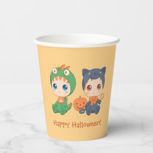 Erste Halloween Babys Black Cat Dragon Costume Pappbecher (Rückseite)