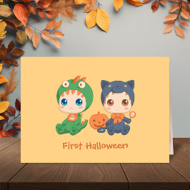 Erste Halloween-Babys Black Cat Dragon-Kostüm Karte