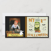 Erste Halloween Custom Foto Card (Vorderseite)