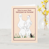 Erste Halloween-Karte für neue Eltern Karte (Gelbe Blume)