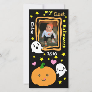 Erste Halloween Kawaii Custom Foto Card Feiertagskarte