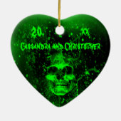 Erste Halloween Keramik Ornament (Hinten)