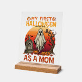 Erste Halloween-Mutter-Geist-Grabstein-Kürbis_1 Acrylschild (Winkel)