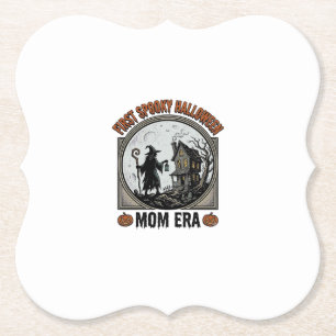 Erste Halloween-Mutter Vintage-Gravur Verhexte Hex Untersetzer