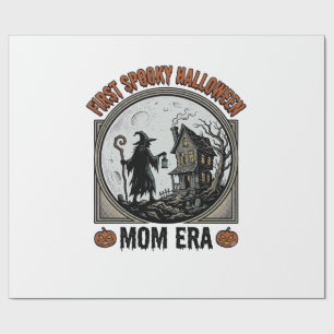 Erste Halloween-Mutter Vintage-Gravur Verzauberte  Geschenkpapier