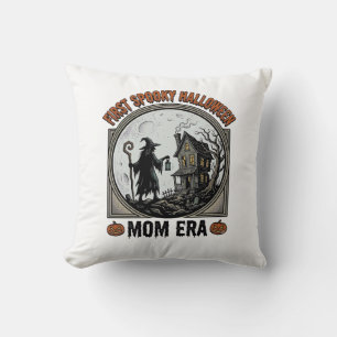 Erste Halloween-Mutter Vintage-Gravur Verzauberte Kissen