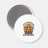 Erste Halloween-Mutter Vintage-Kürbis-Fledermaus-S Magnet (Vorderseite/Rückseite)
