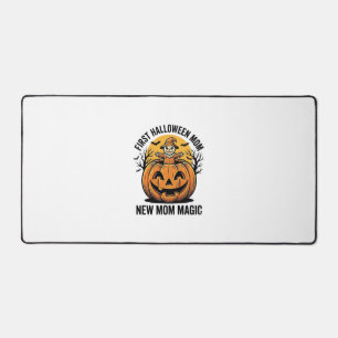 Erste Halloween-Mutter Vintage-Kürbis-Fledermaus-S Schreibtischunterlage