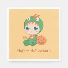 Erste Halloween-Niedlich-Baby-Dragon-Dinosaurier-K Serviette