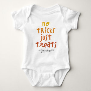 Erste Halloween niedlich keine Tricks nur Leckerei Baby Strampler