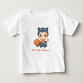 Erste Halloween-Niedlich-Kinderkatzenkostüm Baby T-shirt