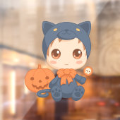 Erste Halloween-Niedlich-Kinderkatzenkostüm Fensteraufkleber (Blatt 2)