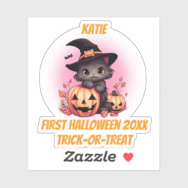 Erste Halloween Niedlich Kitten Aufkleber