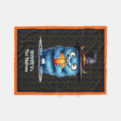 Erste Halloween Personalienname Niedlich Monster Fleecedecke (Vorderseite (Horizontal))