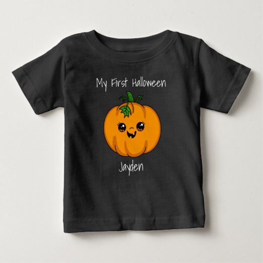 Erste Halloween Personalisiert Baby Baby T-shirt (Vorderseite)