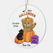 Erste Halloween Teddy Keramik Ornament (Links)