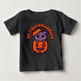 Erste Halloween Zombie Cat Baby T-shirt