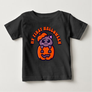 Erste Halloween Zombie Cat Baby T-shirt