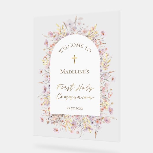 Erste Heilige Kommune Acrylschild (Winkel)