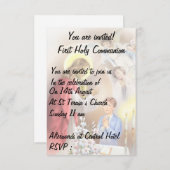 Erste Heilige Kommune, Bestätigungsjunge Einladung (Vorne/Hinten)