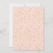 Erste heilige Kommune Blush Pink Gold Staub Save The Date (Rückseite)