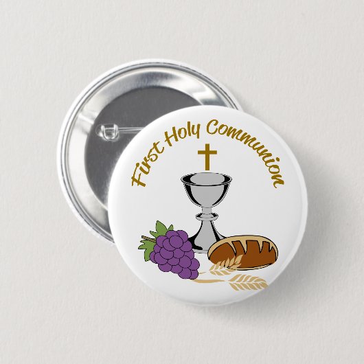 Erste Heilige Kommune Button (Vorne & Hinten)