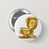 Erste Heilige Kommune Button (Vorne & Hinten)
