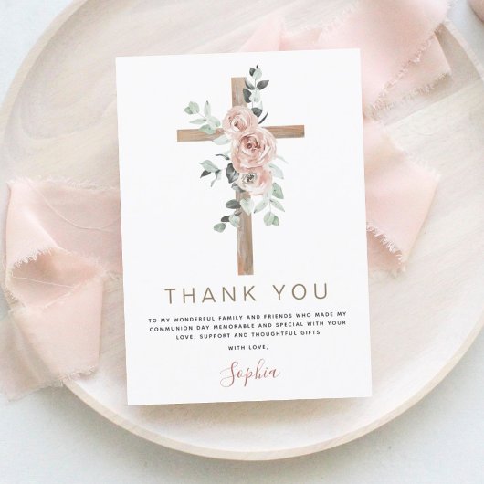 Erste heilige Kommune Danke Dusty Pink Rose