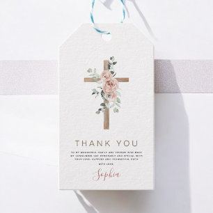 Erste heilige Kommune Danke Dusty Pink Rose Geschenkanhänger