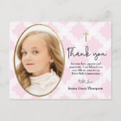 Erste heilige Kommune danke Foto Postkarte (Vorderseite)